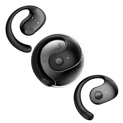 Out of Ear Open Ear Headphones Outside The Ear Wireless Ear Hanging Bluetooth Headset Ows Over The Ear Open Ear Buds Earbuds Outside The Ear Headphones Bone Air Conduction Earbuds Black