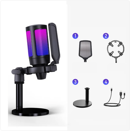 A6 RGB Desktop Microphone – PC & Streaming Ready